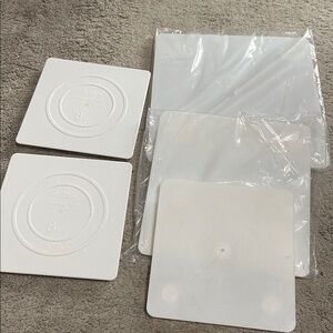 Wilton & Bakery Crafts Square Separator Plates Assorted Sizes Cake Decorating